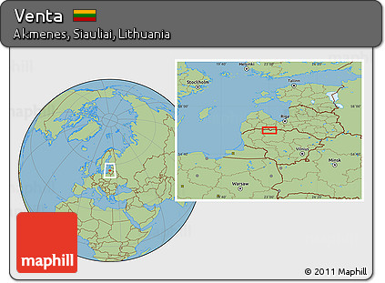 Savanna Style Location Map of Venta