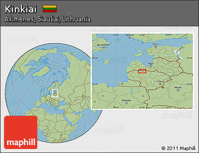 Savanna Style Location Map of Kinkiai