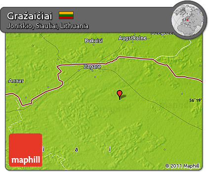 Physical Map of Gražaičiai