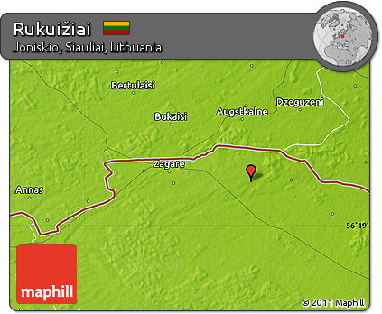 Physical Map of Rukuižiai