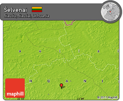Physical Map of Šelvenai