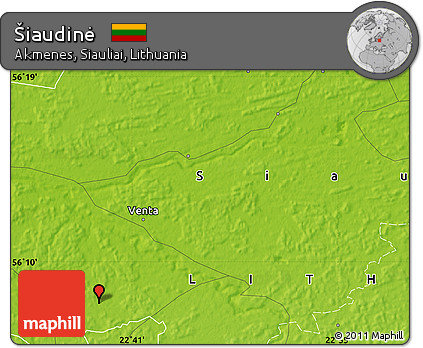 Physical Map of Šiaudinė