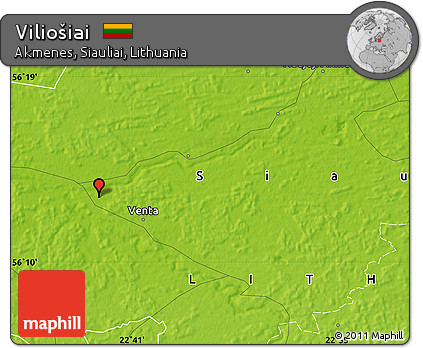 Physical Map of Viliošiai