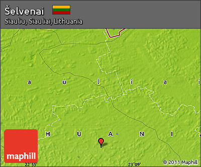 Physical Map of Šelvenai