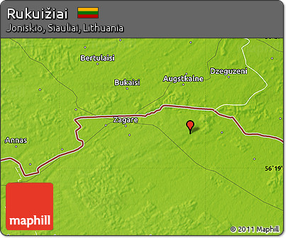 Physical Map of Rukuižiai