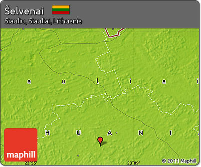 Physical Map of Šelvenai