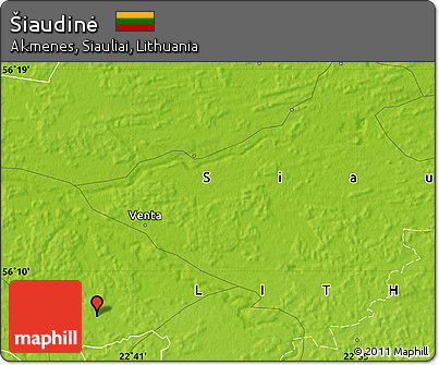 Physical Map of Šiaudinė