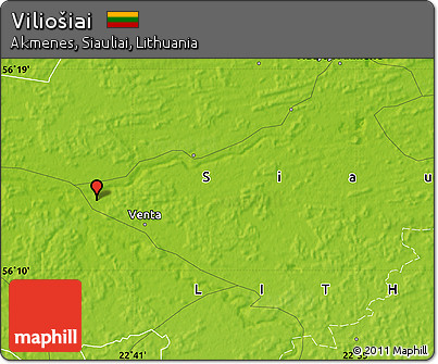 Physical Map of Viliošiai