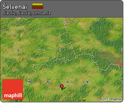 Satellite Map of Šelvenai