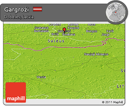 Physical Panoramic Map of Gargroži
