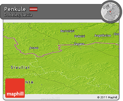 Physical Panoramic Map of Penkule