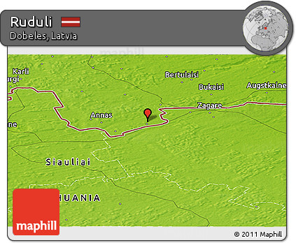 Physical Panoramic Map of Ruduli