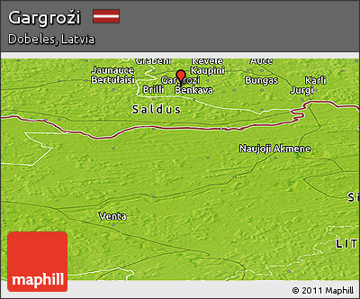 Physical Panoramic Map of Gargroži