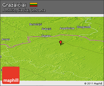 Physical Panoramic Map of Gražaičiai