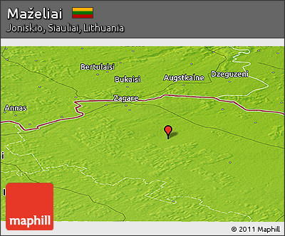 Physical Panoramic Map of Maželiai
