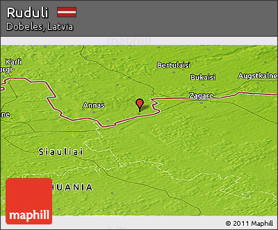 Physical Panoramic Map of Ruduli