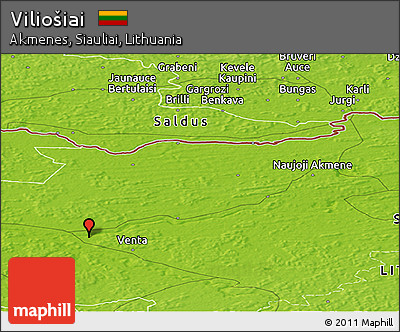 Physical Panoramic Map of Viliošiai