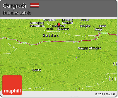 Physical Panoramic Map of Gargroži