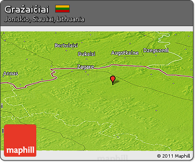 Physical Panoramic Map of Gražaičiai