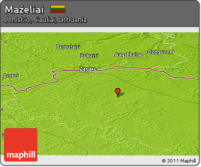 Physical Panoramic Map of Maželiai