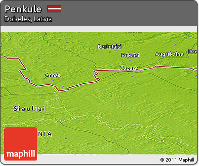 Physical Panoramic Map of Penkule