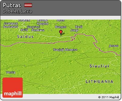 Physical Panoramic Map of Putras