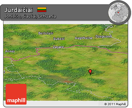 Satellite Panoramic Map of Jurdaičiai