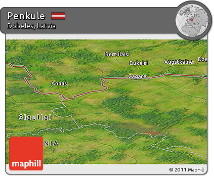 Satellite Panoramic Map of Penkule