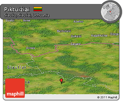 Satellite Panoramic Map of Piktuižiai