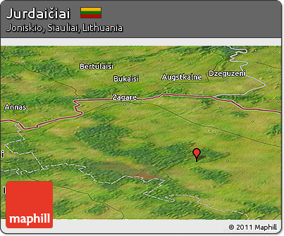 Satellite Panoramic Map of Jurdaičiai