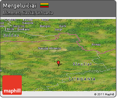 Satellite Panoramic Map of Mergeluičiai