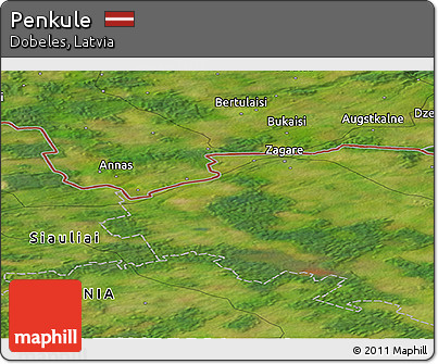 Satellite Panoramic Map of Penkule