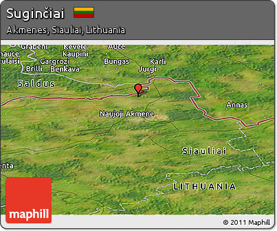 Satellite Panoramic Map of Suginčiai