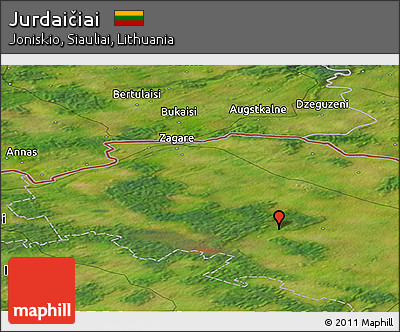 Satellite Panoramic Map of Jurdaičiai