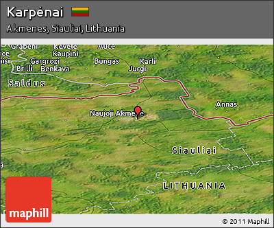 Satellite Panoramic Map of Karpėnai