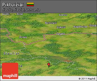 Satellite Panoramic Map of Piktuižiai