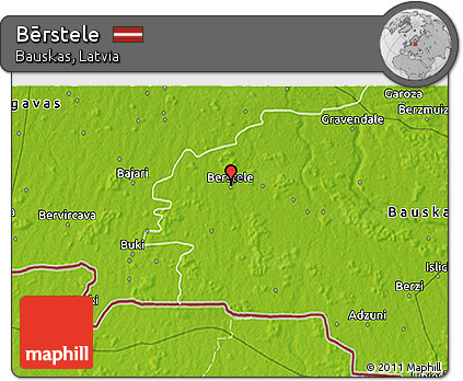 Physical 3D Map of Bērstele