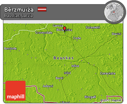 Physical 3D Map of Bērzmuiža