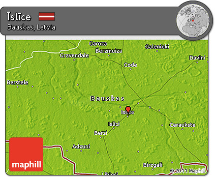 Physical 3D Map of Īslīce