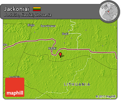 Physical 3D Map of Jackoniai