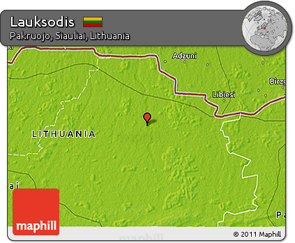 Physical 3D Map of Lauksodis