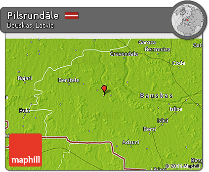 Physical 3D Map of Pilsrundāle
