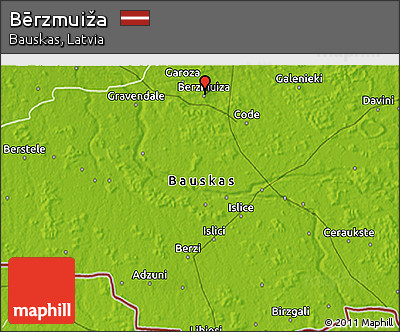 Physical 3D Map of Bērzmuiža