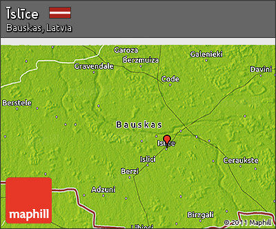 Physical 3D Map of Īslīce