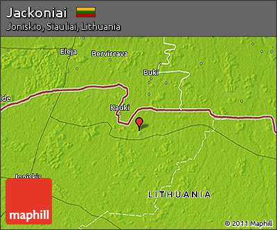 Physical 3D Map of Jackoniai