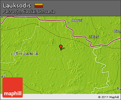 Physical 3D Map of Lauksodis