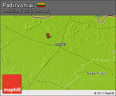 Physical 3D Map of Padirvoniai