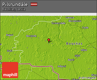 Physical 3D Map of Pilsrundāle