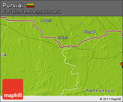 Physical 3D Map of Purviai