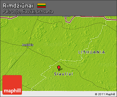 Physical 3D Map of Rimdžiūnai